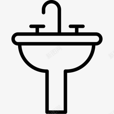 水槽脸盆浴室图标图标
