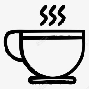 咖啡杯早晨素描2图标图标