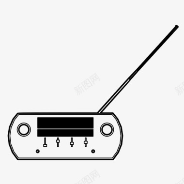 电台收音师收音机音乐调谐器电台图标图标