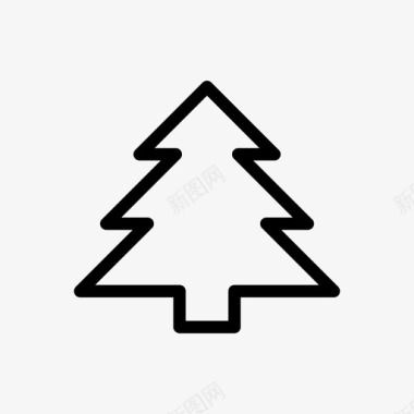 冬天松树松树圣诞节大自然图标图标