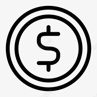 美元符号银行货币图标图标