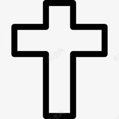 信号标识基督教十字架形状poi信号轮廓图标图标