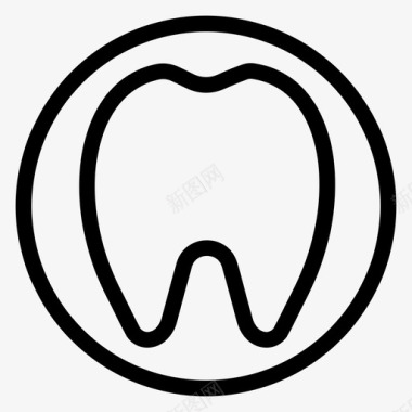 小牙齿健康牙科牙医图标图标