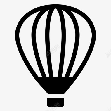 热气球热气球运输旅行图标图标