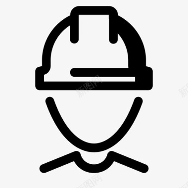 建造者头像安全帽图标图标