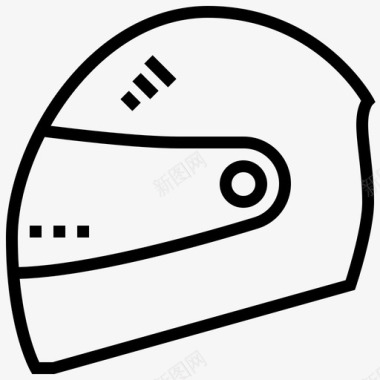 头盔帽子赛车手图标图标