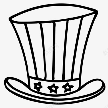 帽子美国国旗图标图标