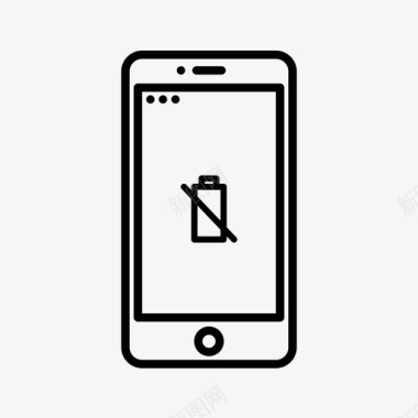 低电量iphone手机图标图标