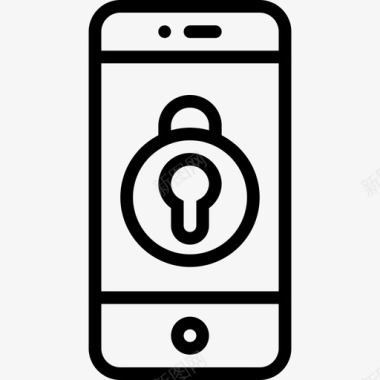 锁定智能手机锁定iphone手机图标图标