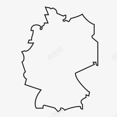 旅游标志德国地图欧洲地理图标图标