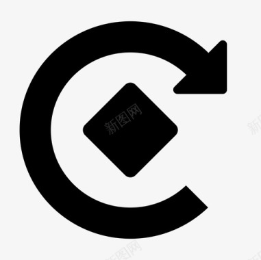 向左旋转旋转图标