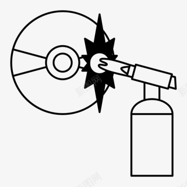 CD刻录光碟刻录机cddvd图标图标