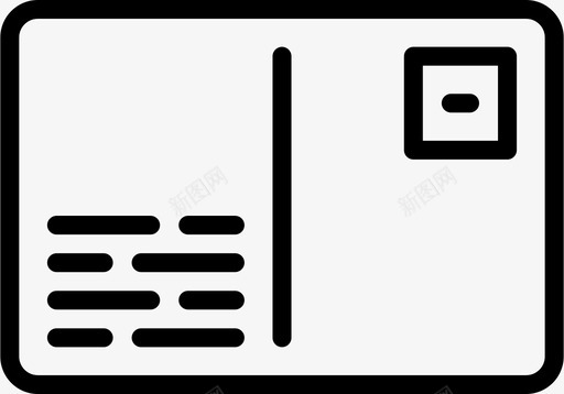 明信片信封信件图标图标