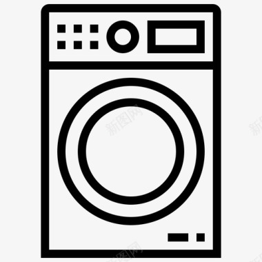 洗衣机洗衣机装置工艺图标图标