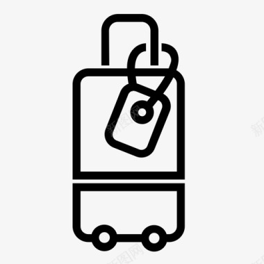 行李手提箱旅行者图标图标