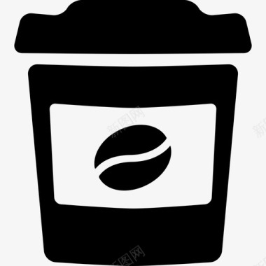纸杯咖啡在商场里装满了图标图标