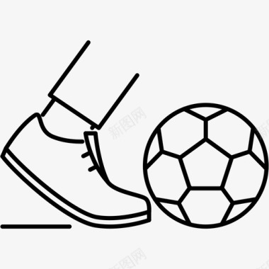 足球足球靴子腿图标图标