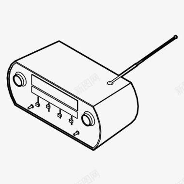 晶体收音机音乐调谐器电台图标图标