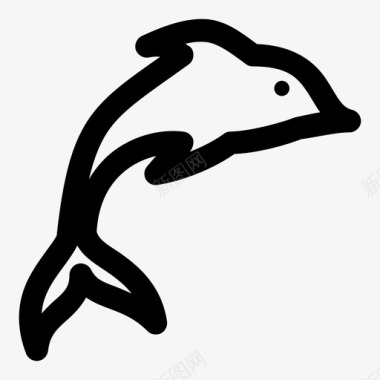 海豚哺乳动物海洋图标图标