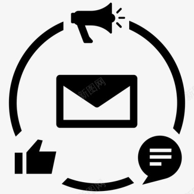 营销活动电子邮件营销活动新闻稿图标图标
