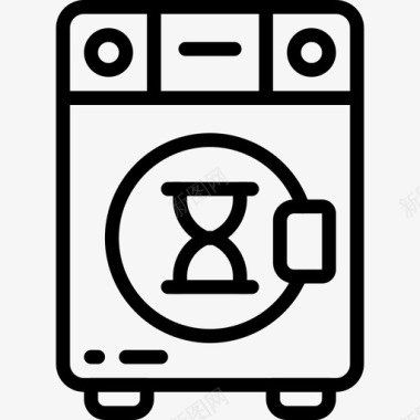 自动洗衣机忙家电在用图标图标