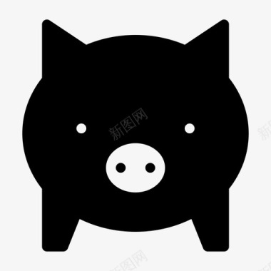 猪肉动物猪图标图标