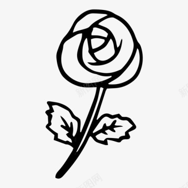 玫瑰花图标图标