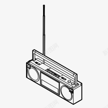 无线电调谐器收音机音乐调谐器电台图标图标