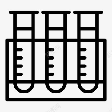 科学小实验试管化学实验图标图标