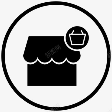 商店篮子商业和商务套装10si图标图标