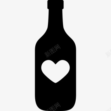 带着一颗心的瓶子做我的情人图标图标