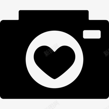 做我的情人带着心的相机标志做我的情人图标图标
