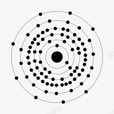 放射性标志086氡氡衰变放射性图标图标