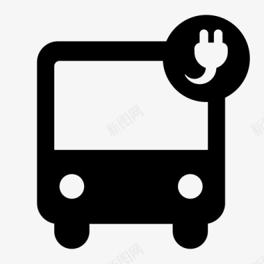 通勤电动巴士通勤电力图标图标
