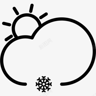 雪晴云雨雷图标图标
