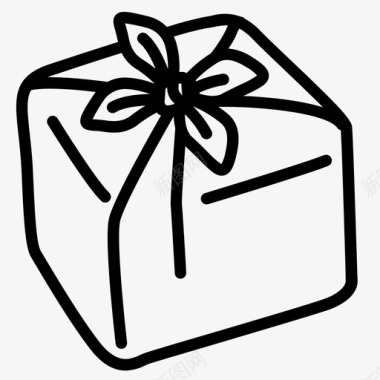 礼物包装飘带礼物生日蝴蝶结图标图标