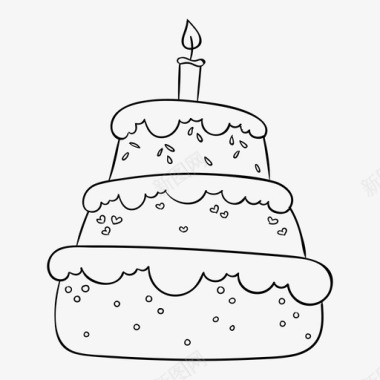 甜点蛋糕蜡烛甜点图标图标