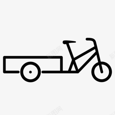 移动三角洲三轮车自行车货物图标图标