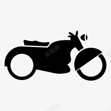 摩托车自行车经典图标图标
