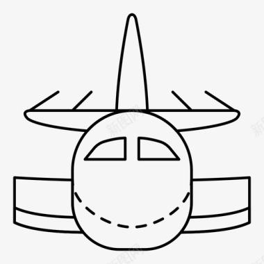 飞机交通旅行图标图标