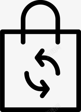 购物袋手提袋电子商务图标图标
