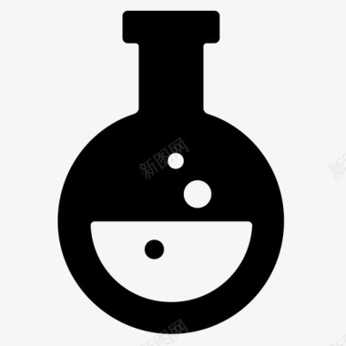烧杯气泡化学品图标图标