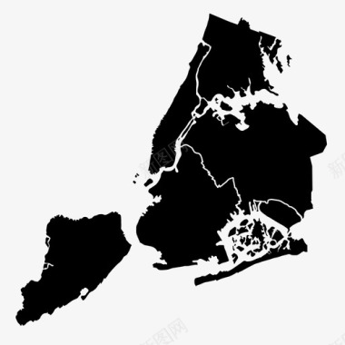 纽约市区曼哈顿图标图标