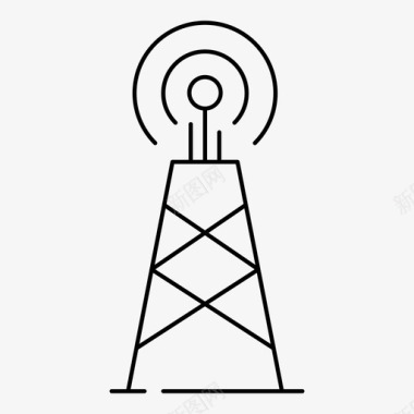 塔台收音机图标图标