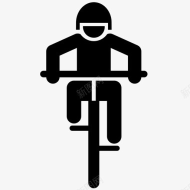 大小轮子自行车自行车手自行车娱乐图标图标