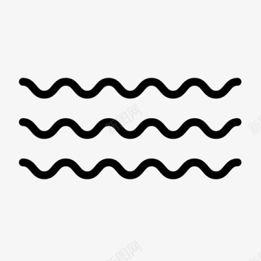飘浮装饰波浪线曲线装饰性图标图标