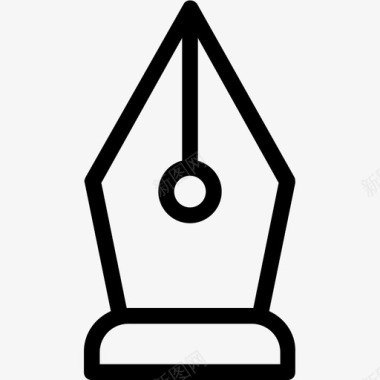 水笔笔尖墨水笔书写图标图标