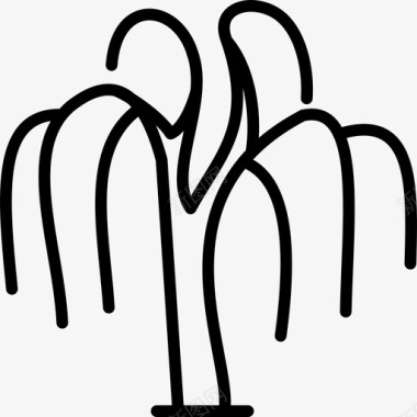 柳树树植物图标图标