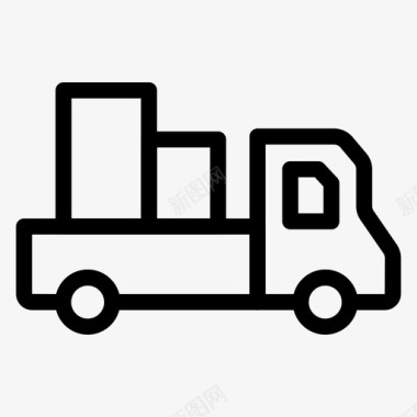 装运卡车交货装运图标图标