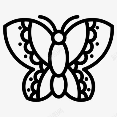 翅膀蝴蝶动物昆虫图标图标